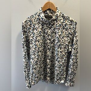 Paisley & Gray Slim Fit ‘Snow Leaf’ Print Sz L Button Down Shirt Business Casual